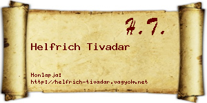 Helfrich Tivadar névjegykártya